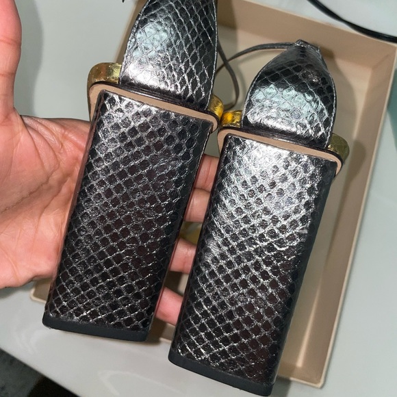 ALEXANDRE BIRMAN METALLIC SNAKEPRINT HEELS || ACCEPTING OFFERS - Picture 4 of 5